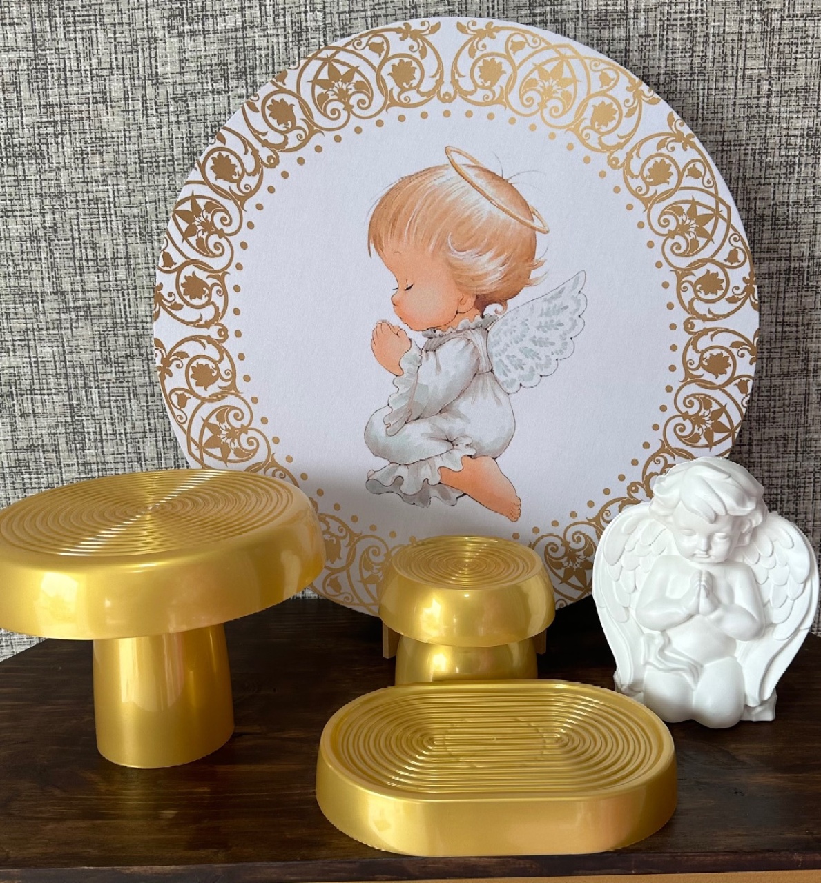 Mini Kit de Mesa Batizado - Cíntia Rodrigues Pinheiro 