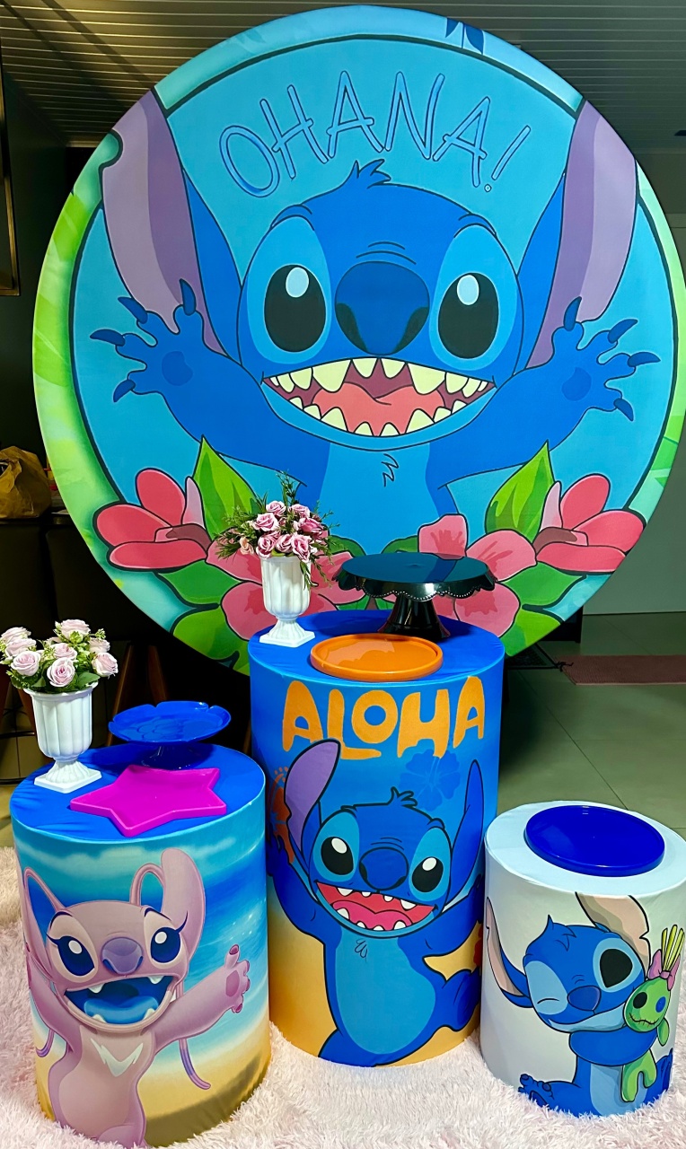 Stitch Azul Pacote Prata - Cíntia Rodrigues Pinheiro 