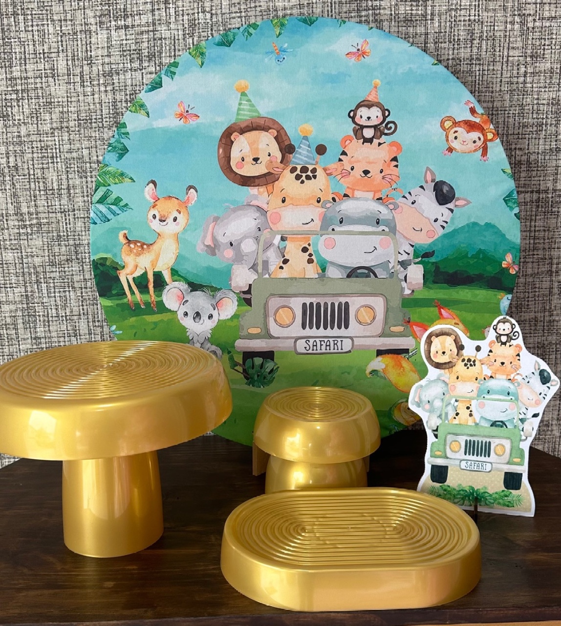 Mini Kit de Mesa Safari Baby - Cíntia Rodrigues Pinheiro 