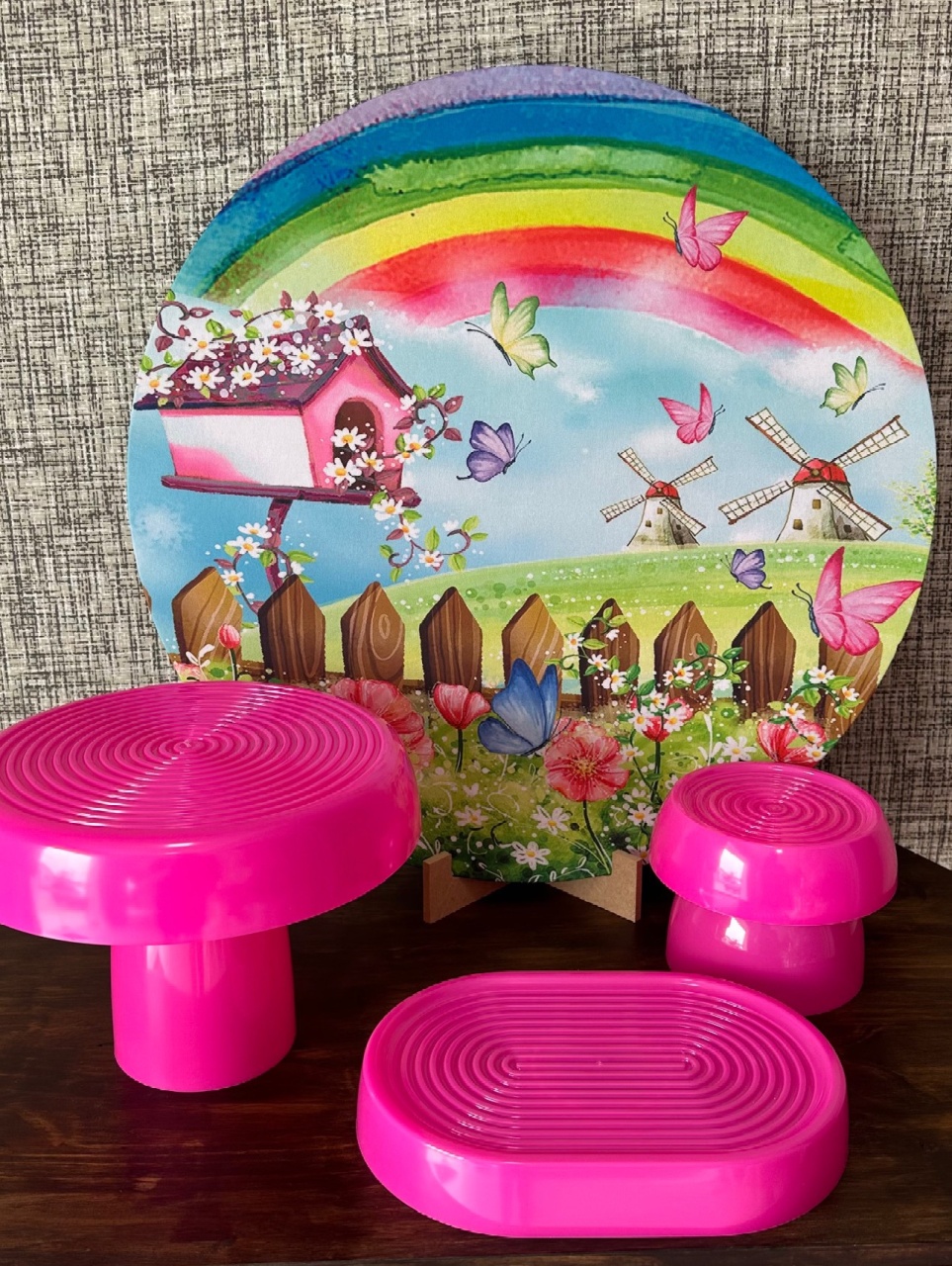 Mini Kit de Mesa Jardim Encantado - Cíntia Rodrigues Pinheiro 