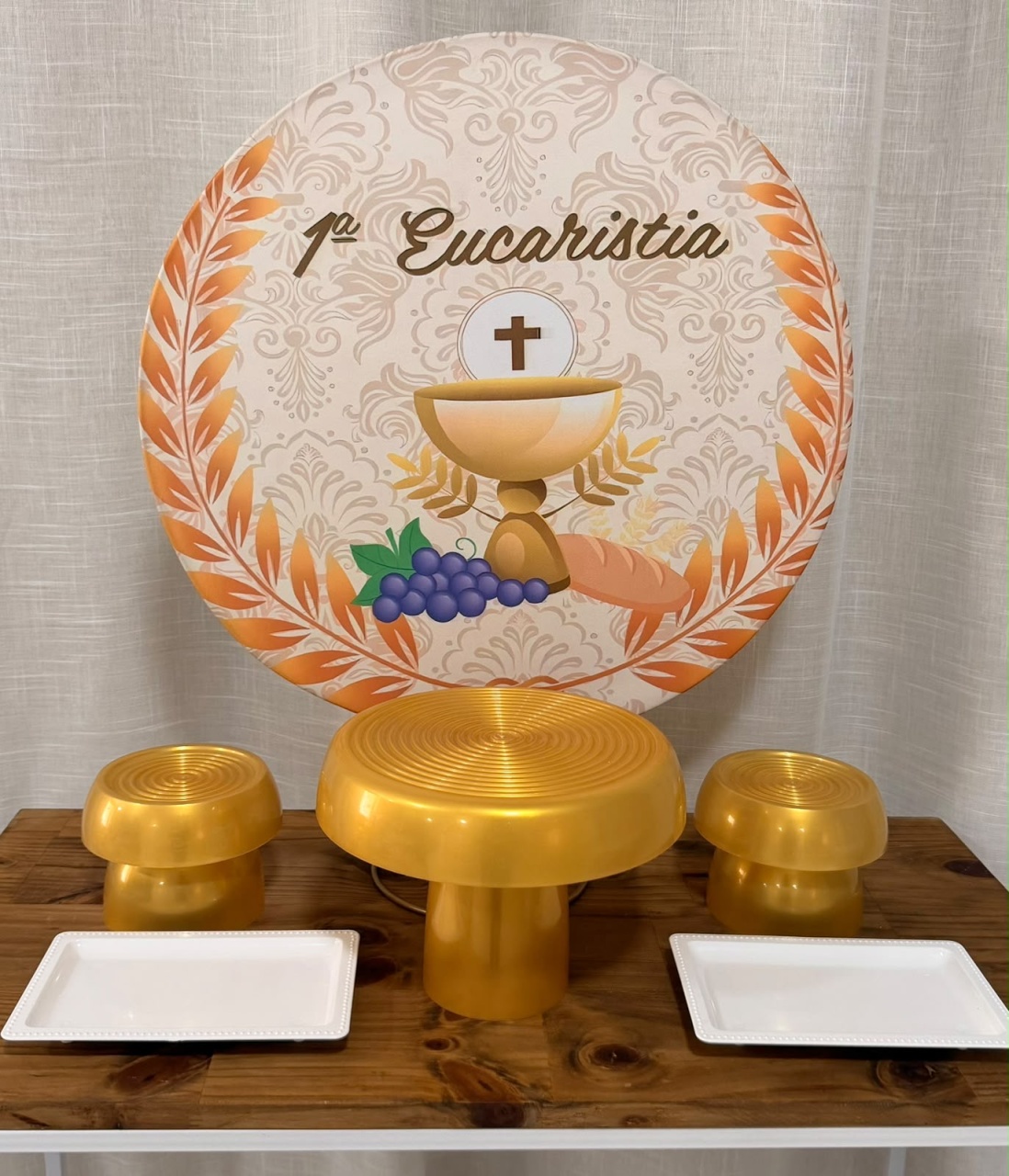 Mini Kit de Mesa Primeira Eucaristia. - Cíntia Rodrigues Pinheiro 