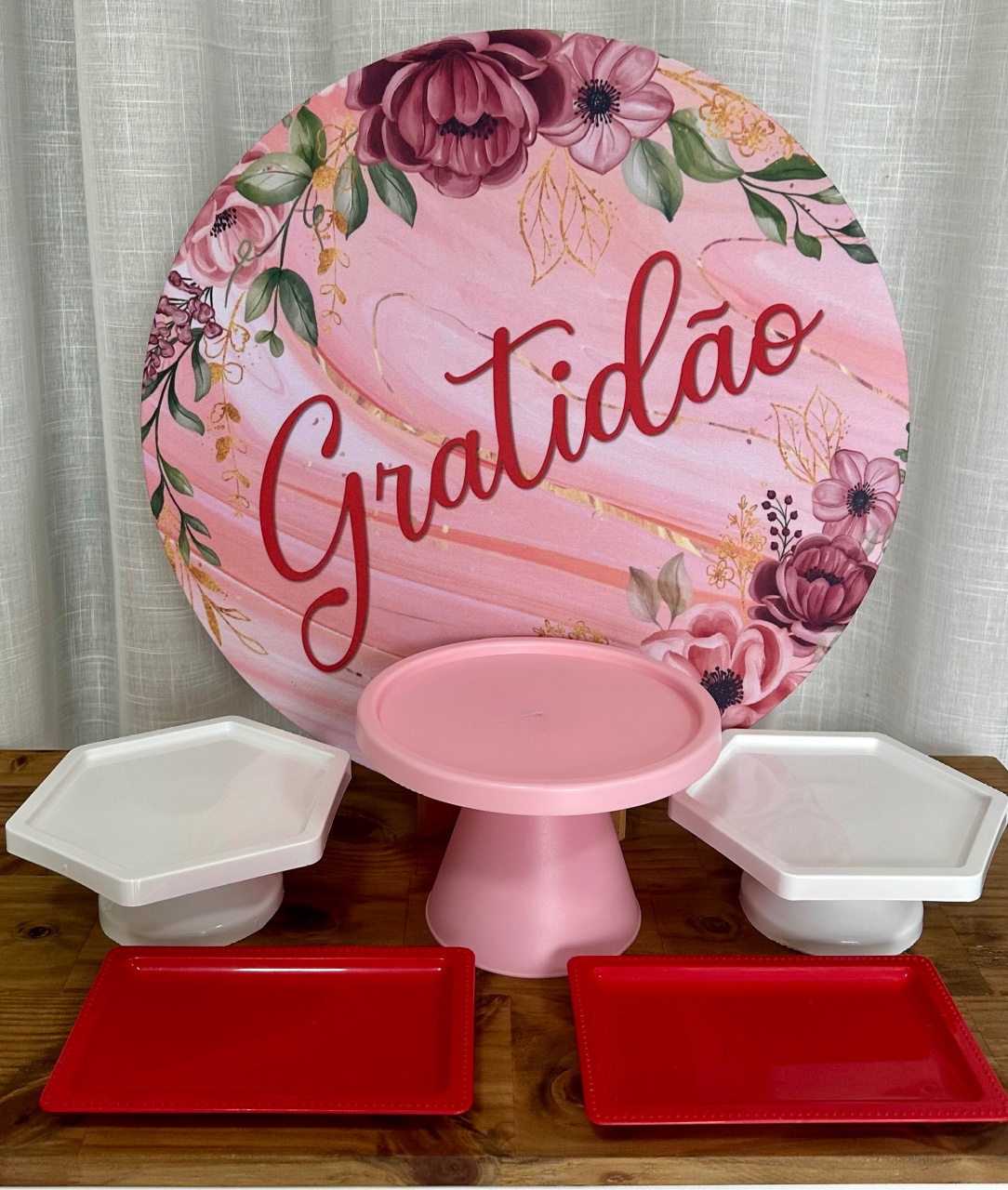Mini Kit de Mesa Gratidão - Cíntia Rodrigues Pinheiro 