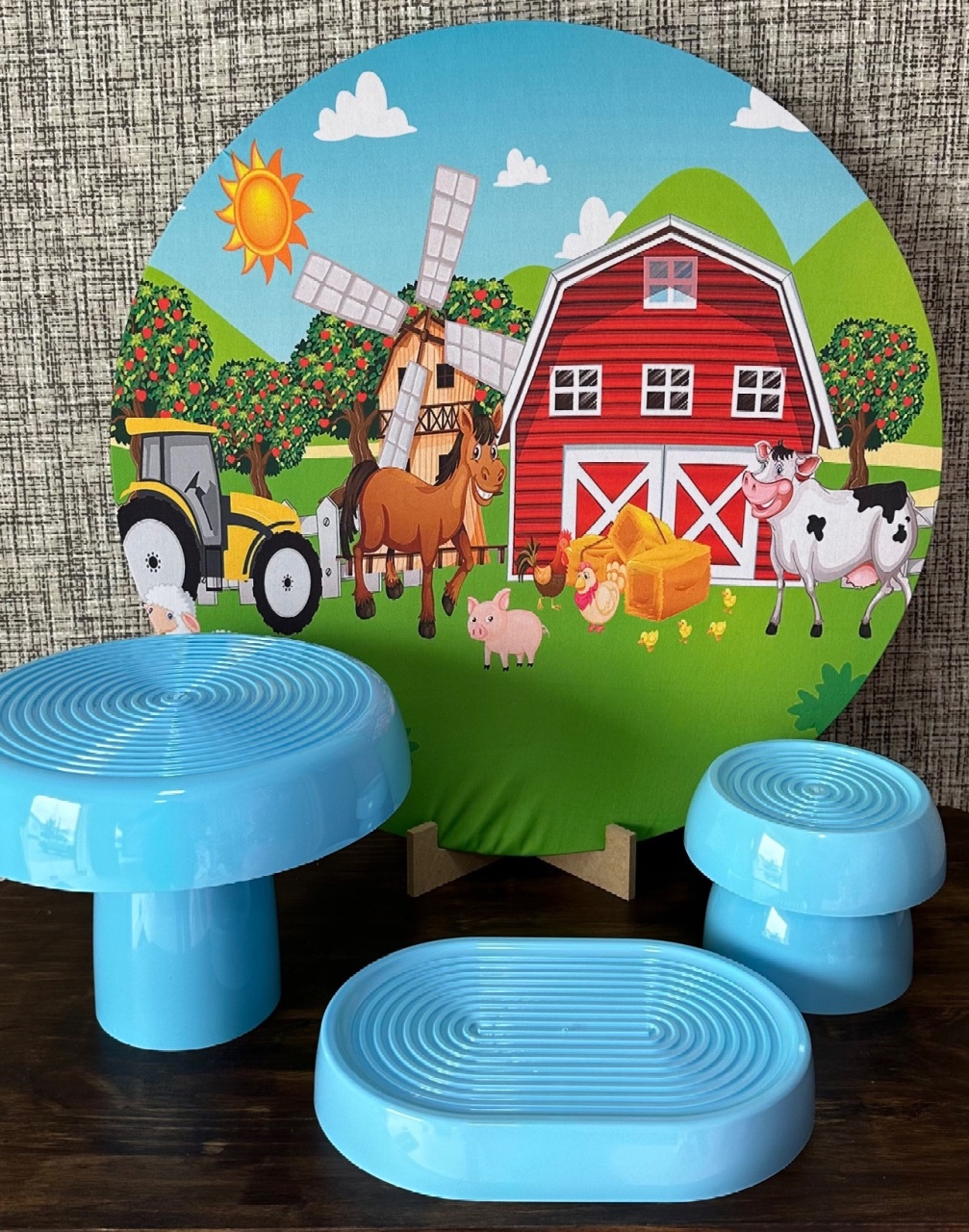 Mini Kit de Mesa Fazendinha - Cíntia Rodrigues Pinheiro 