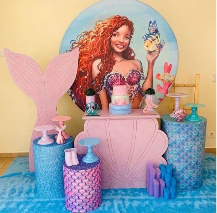 Sereia Ariel Fundo Do Mar Calda - Decoracoes4you