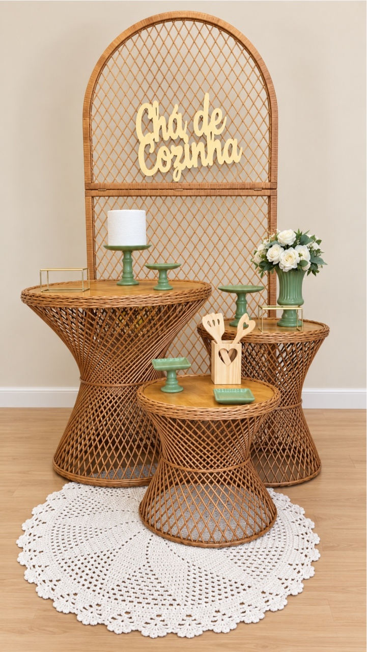 Chá Cozinha Vime Panela Verde - Decoracoes4you