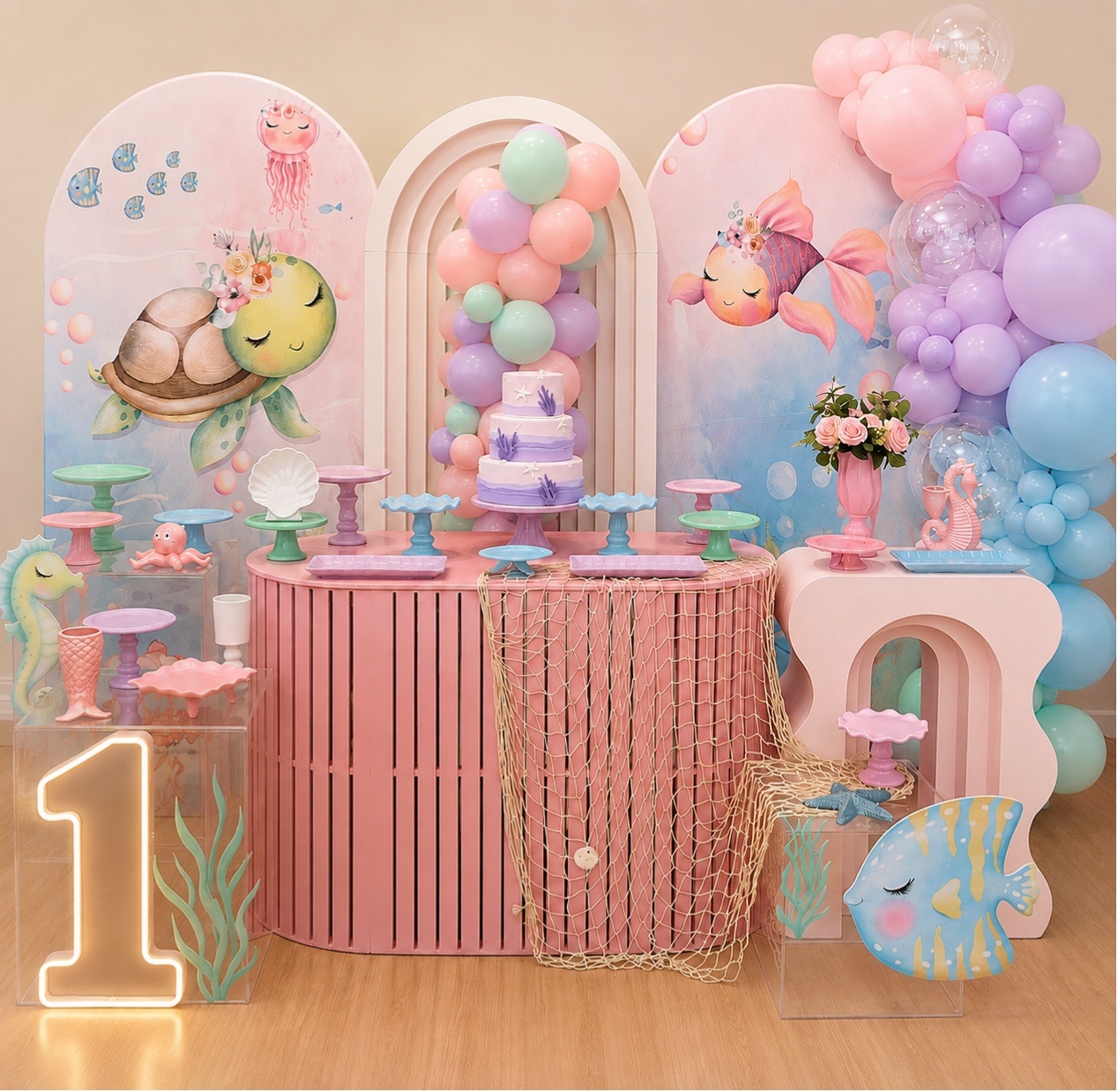 Fundo Do Mar Menina Luxo Sereia - Decoracoes4you
