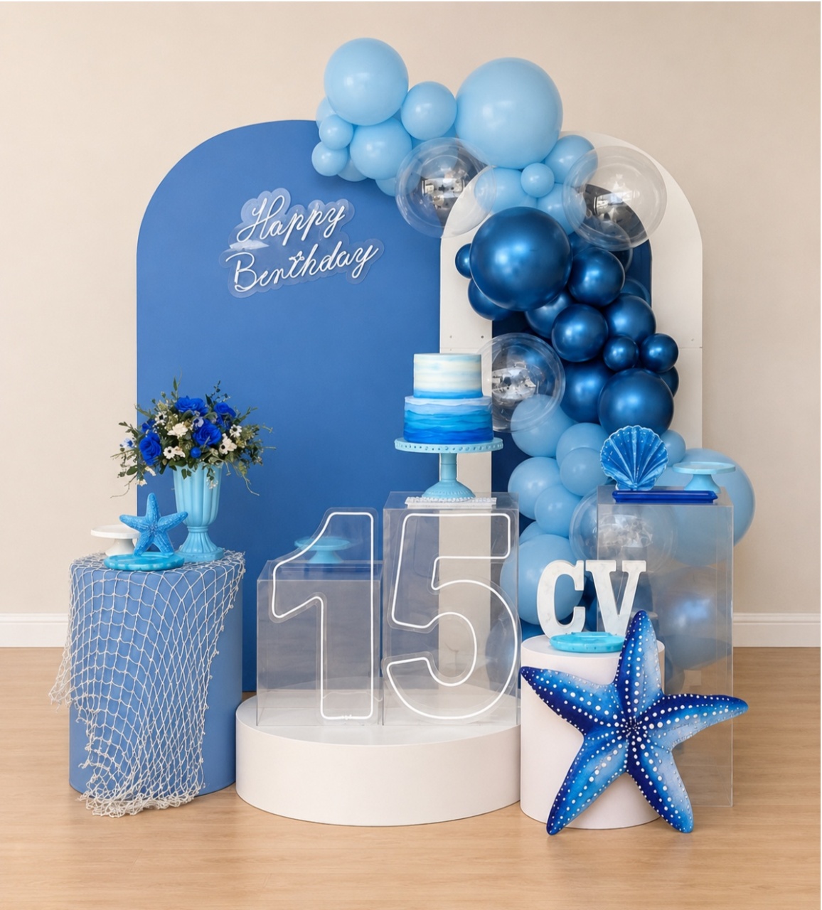 Fundo Do Mar Adulto Palco 15 Anos - Decoracoes4you