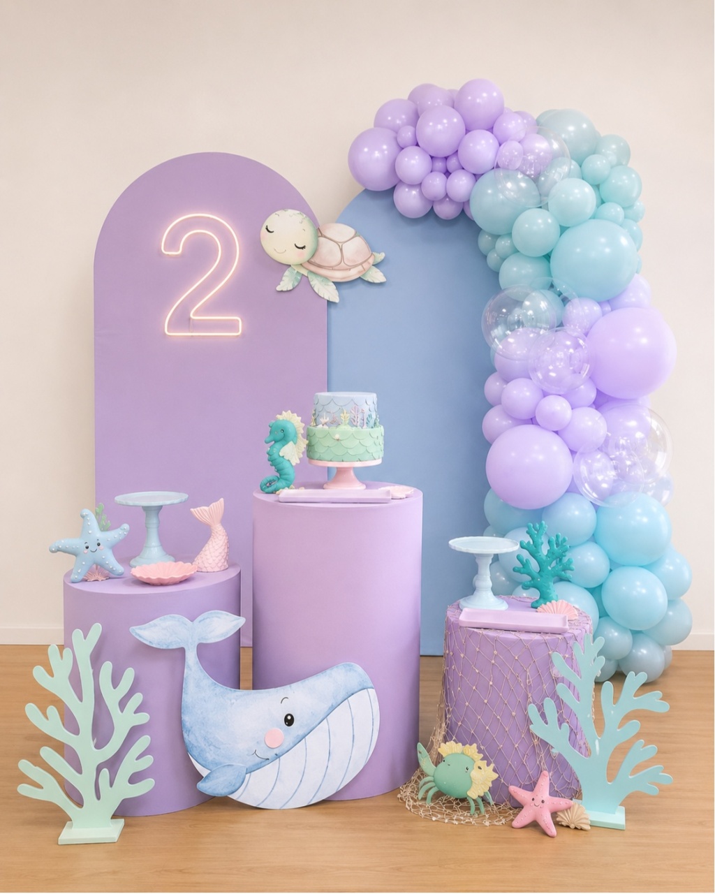 Fundo Do Mar Baleia Sereia - Decoracoes4you