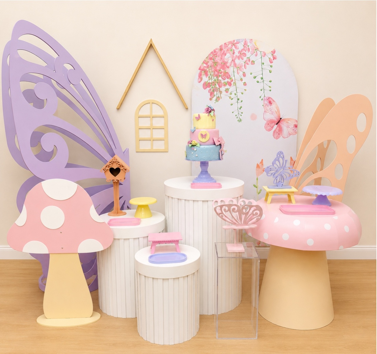 Borboleta Jardim Cogumelo - Decoracoes4you