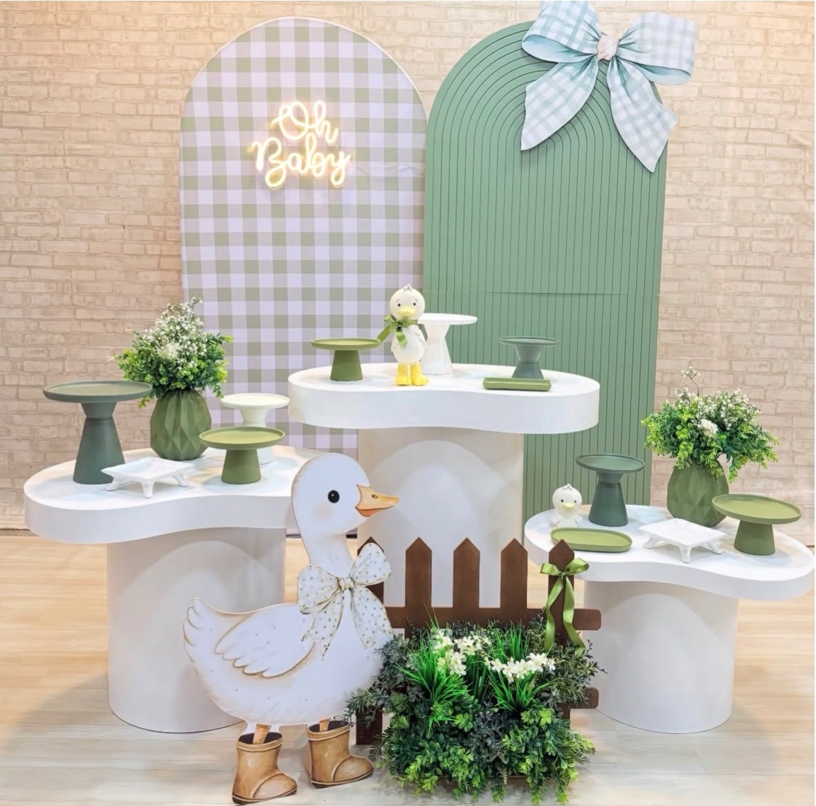 Ganso Laço Cha Bebe - Decoracoes4you