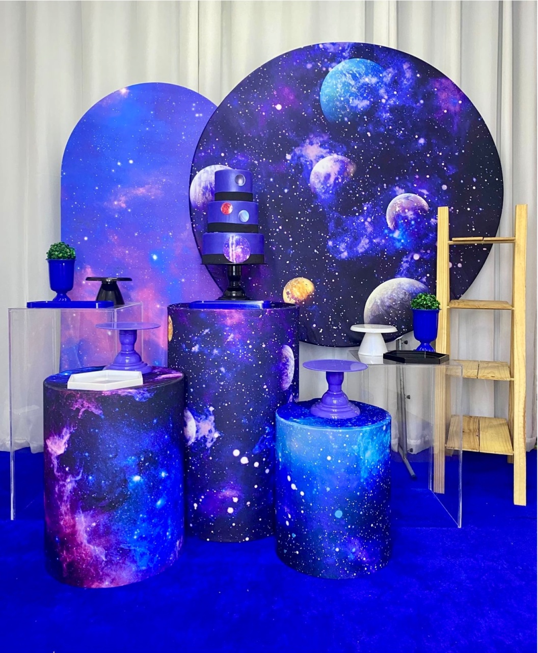 Planetas Universo Roxo Galaxia - Decoracoes4you