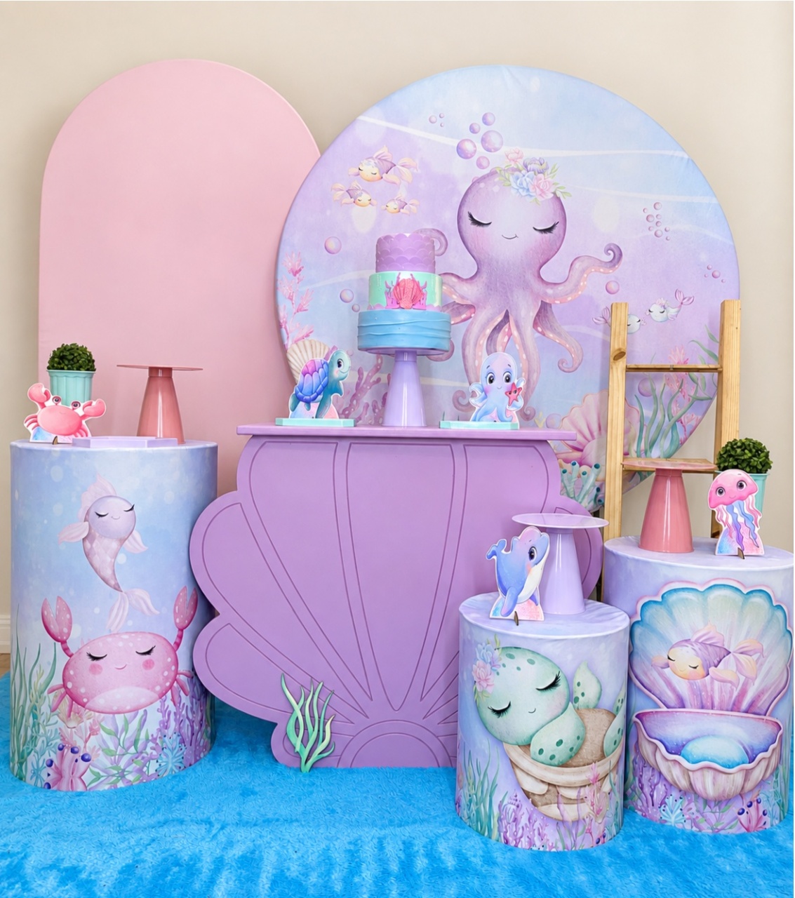 Fundo Do Mar Menina Oceano Polvo - Decoracoes4you