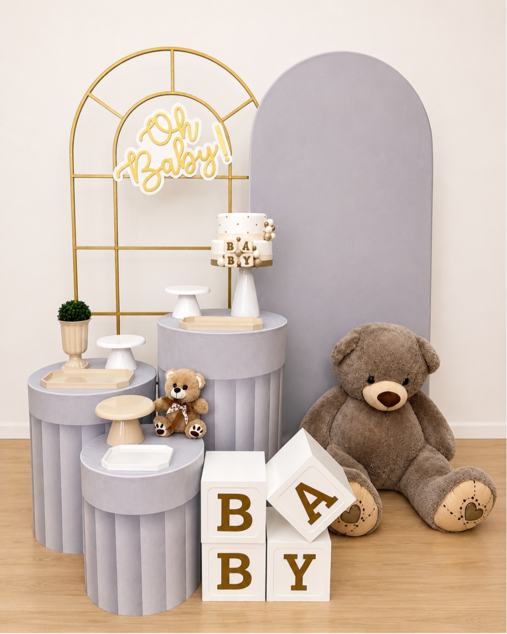 Cha de Bebê Cinza - Decoracoes4you