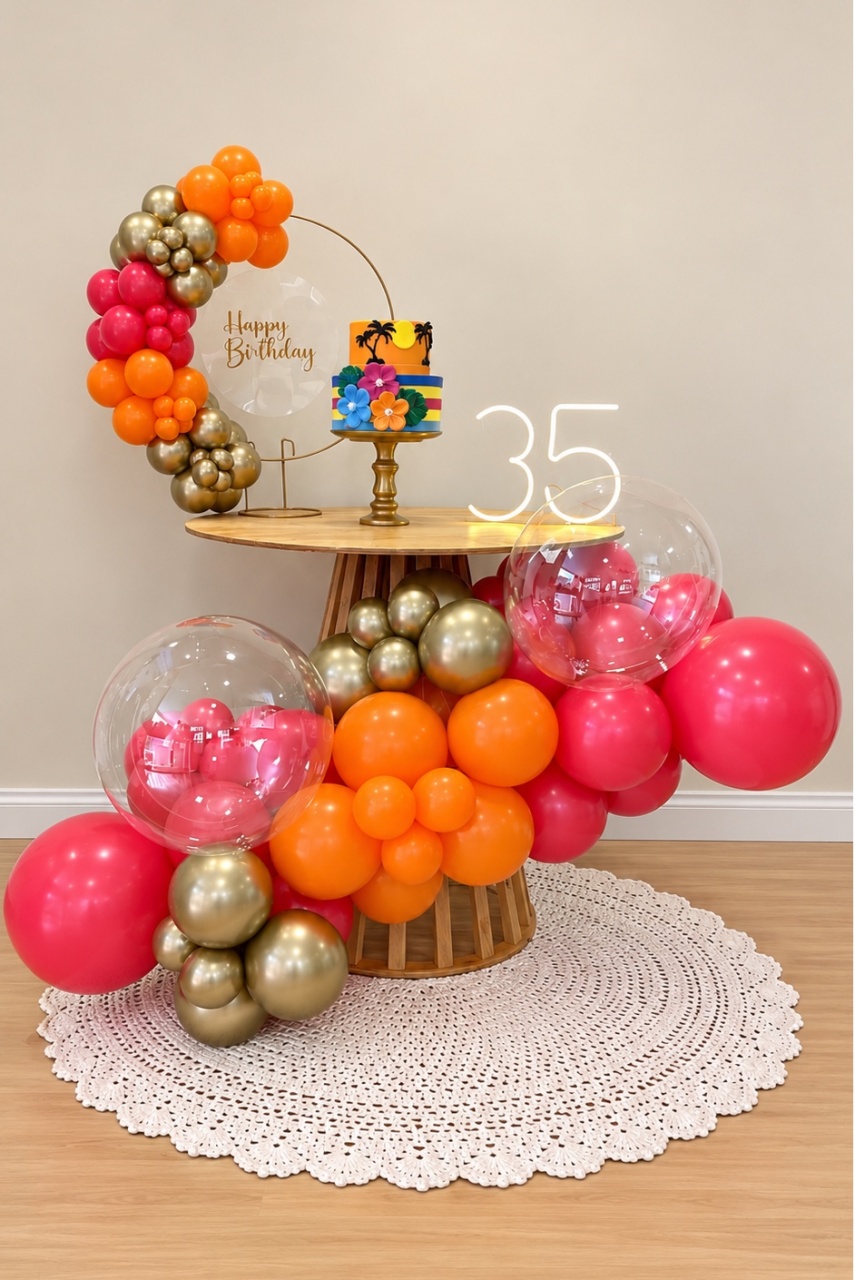 Clean Mesa Laranja Pink - Decoracoes4you
