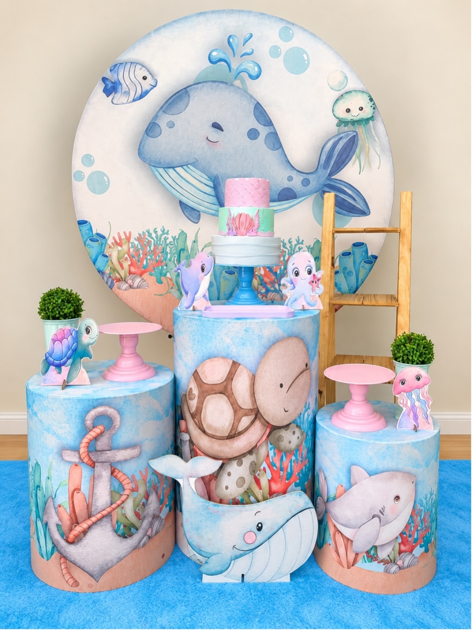 Fundo Do Mar Menina Baleia - Decoracoes4you