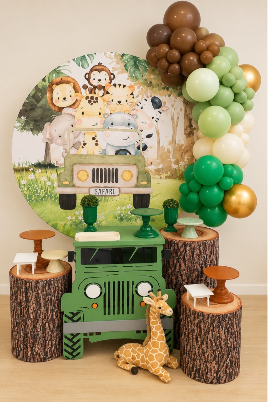 Safari Com Mesa Jeep - Decoracoes4you