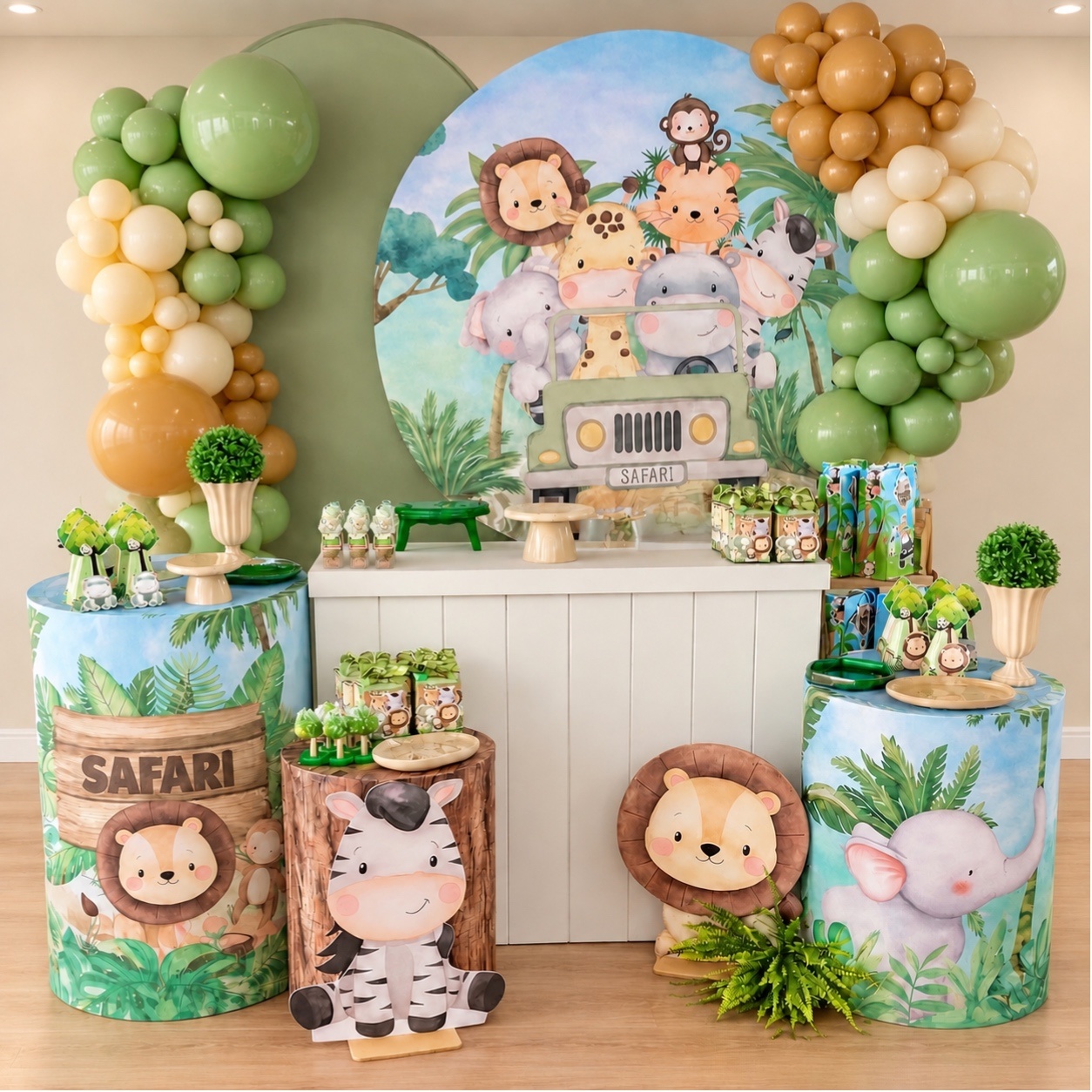 Safari Menino Animais - Decoracoes4you