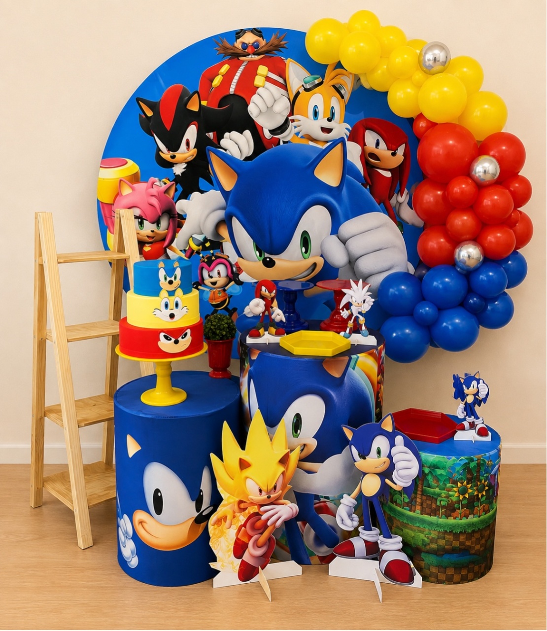Sonic Com Balao - Decoracoes4you