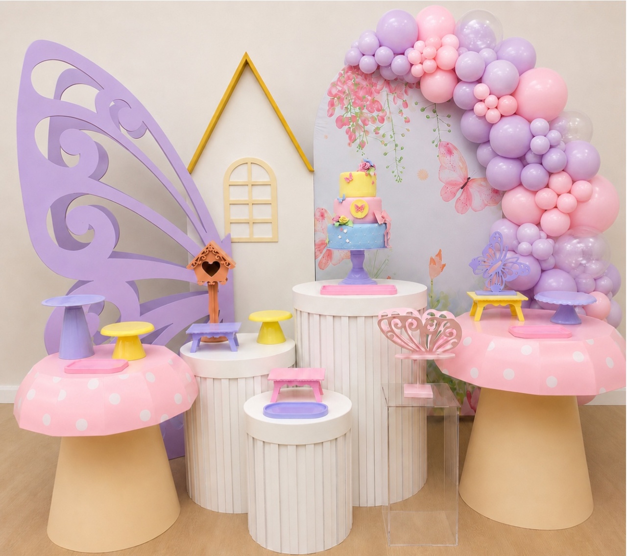 Borboleta Jardim Cogumelo - Decoracoes4you
