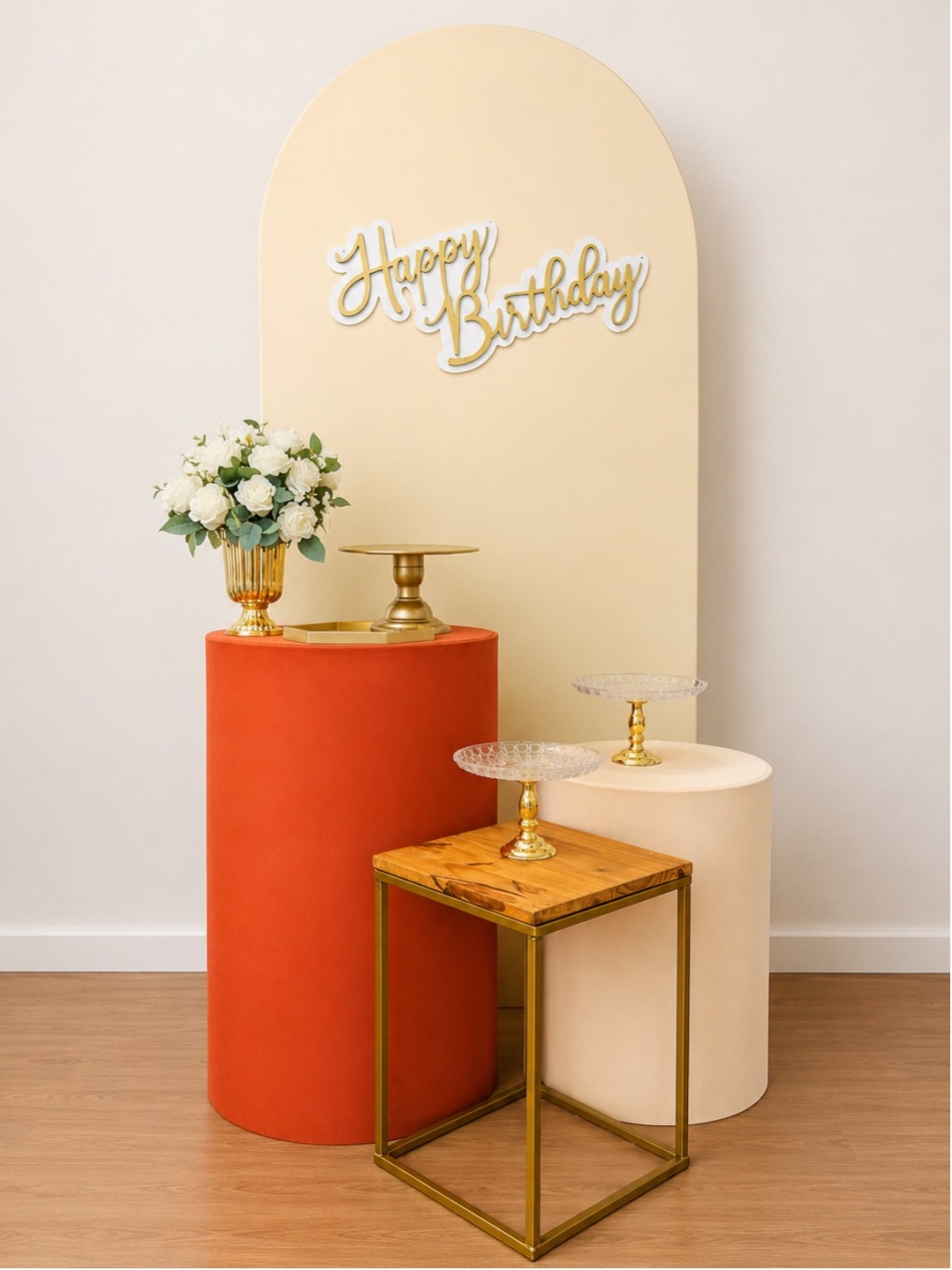 Clean Bege Laranja - Decoracoes4you