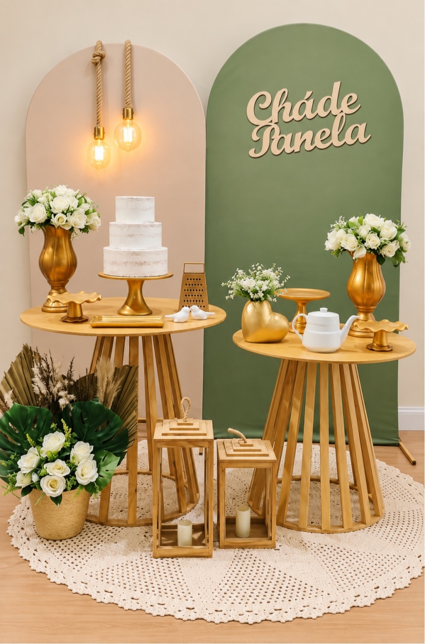Chá Panela Verde Dourado Cozinha - Decoracoes4you