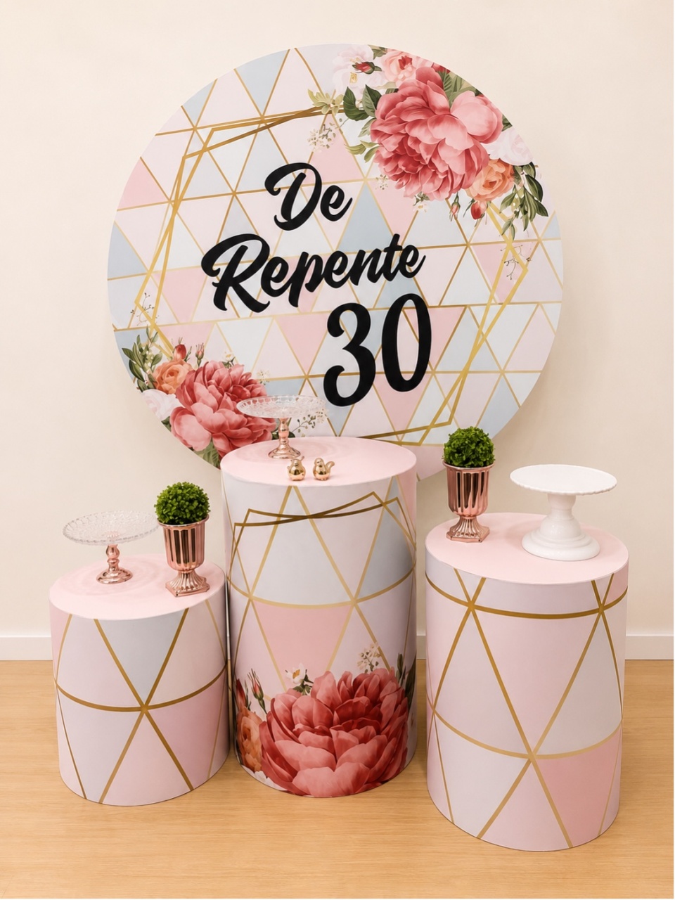 de Repente 30 Rose Geometrico - Decoracoes4you
