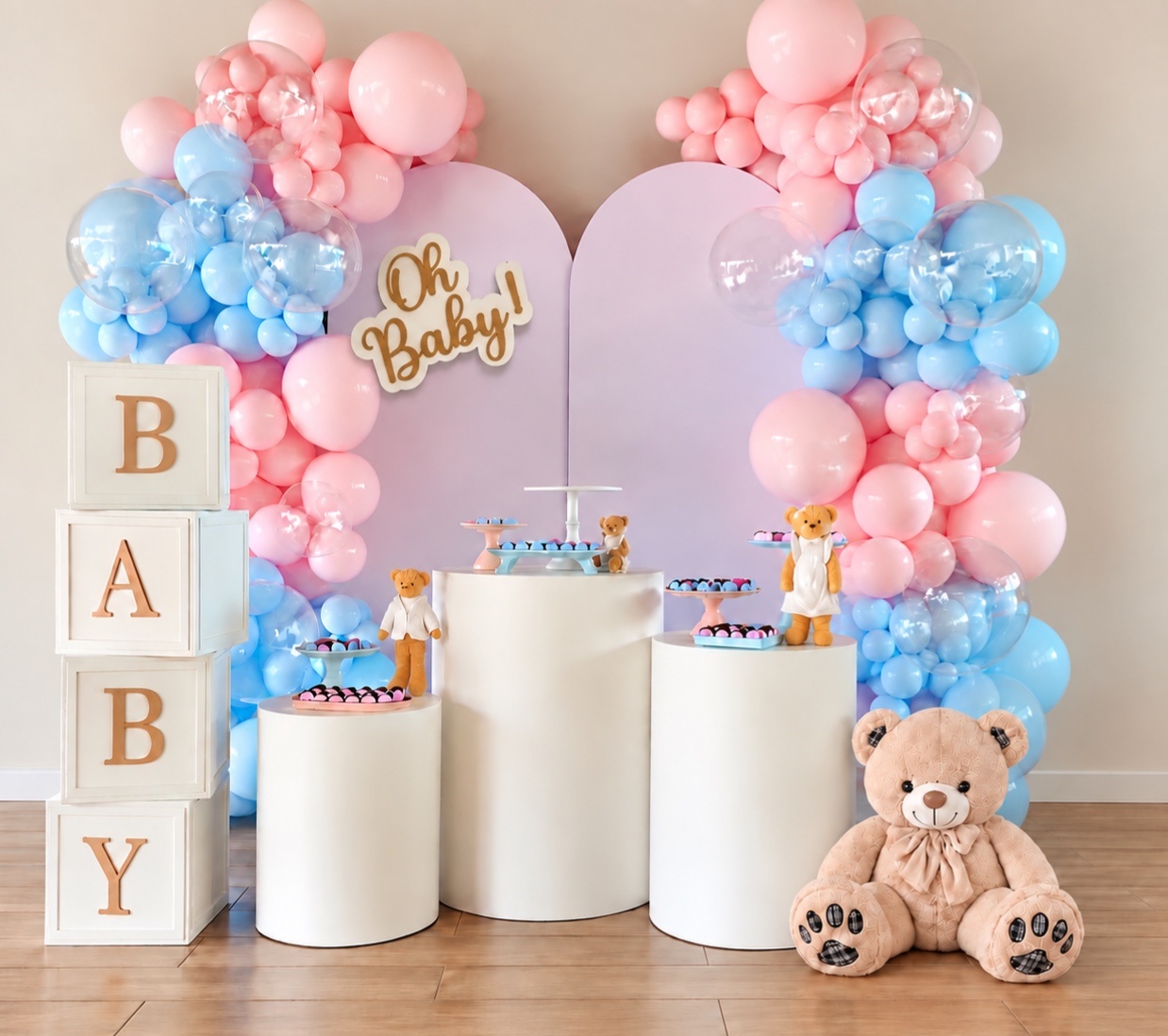 Revelacao Rosa Azul Chá Bebe - Decoracoes4you