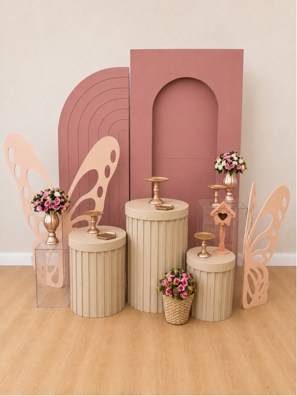 Borboleta Rose Luxo - Decoracoes4you