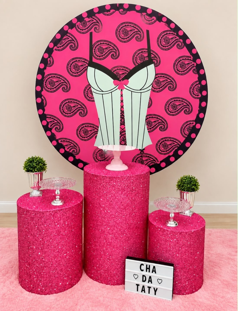 Atual Chá Lingerie Pink Padrão - Decoracoes4you