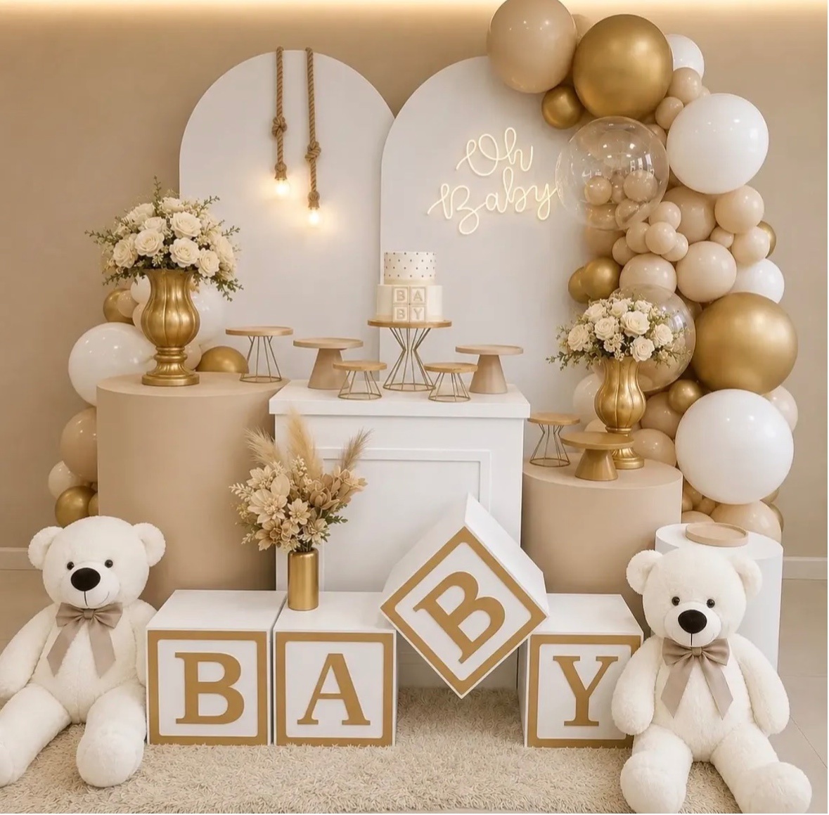 Clean Oh Baby Luxo Bege - Decoracoes4you