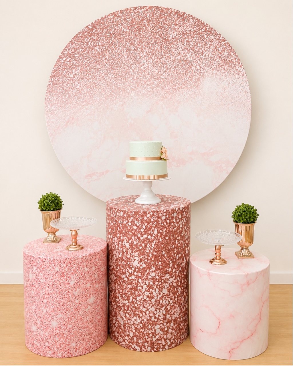 Rose Glitter Simples - Decoracoes4you