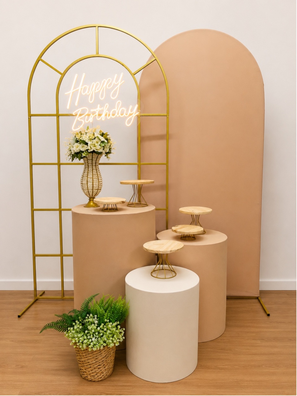 Clean Bege Com Led - Decoracoes4you