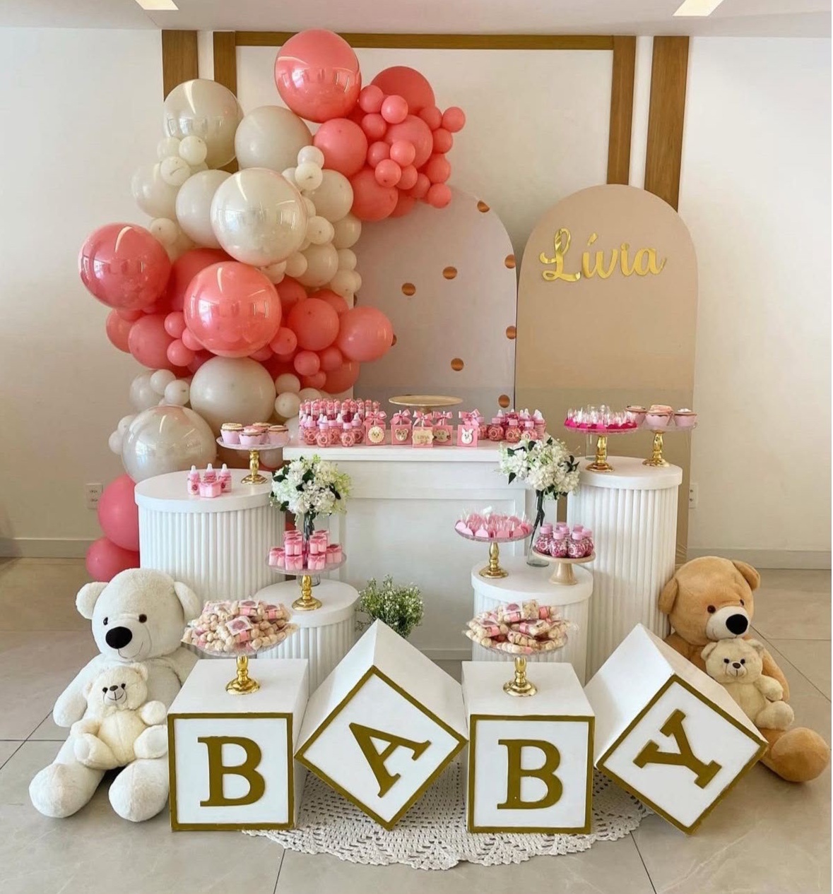 Cha de Bebê Menina Luxo - Decoracoes4you