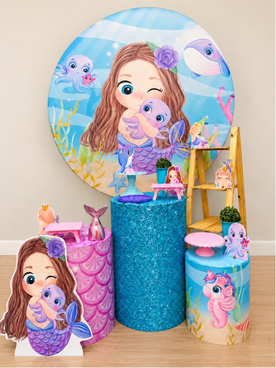 Sereia Fundo Do Mar Ariel Sem Tapete - Decoracoes4you