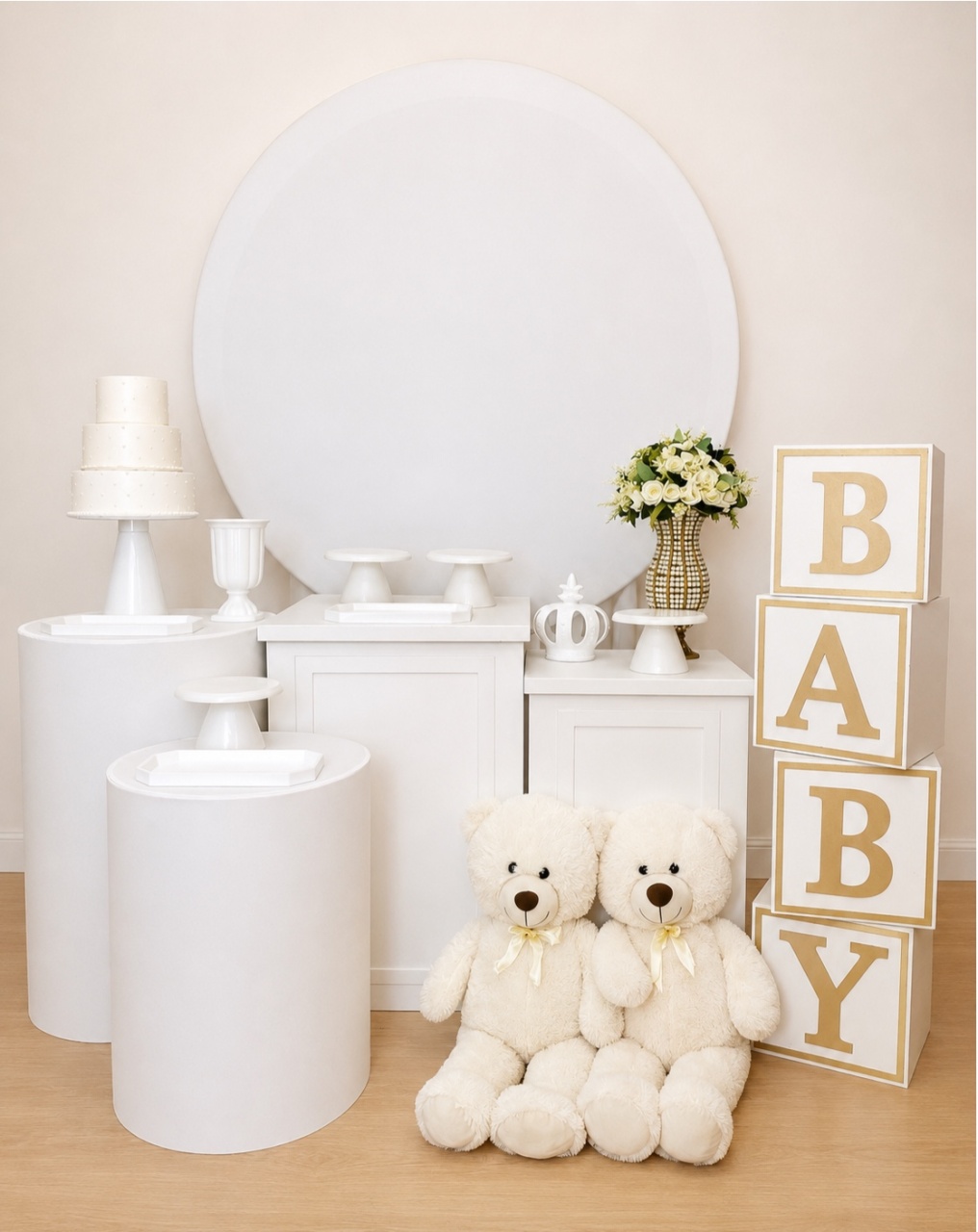 Atual Branco Clean Cha de Bebê - Decoracoes4you