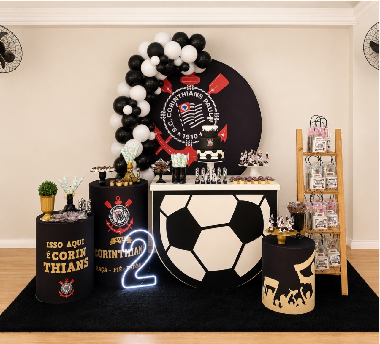 Corinthians Com Balão E Bolo - Decoracoes4you