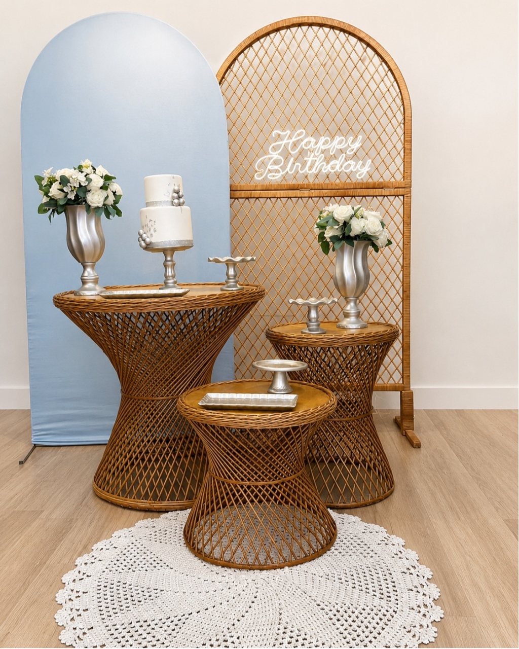 Azul Prata Vime Luxo - Decoracoes4you