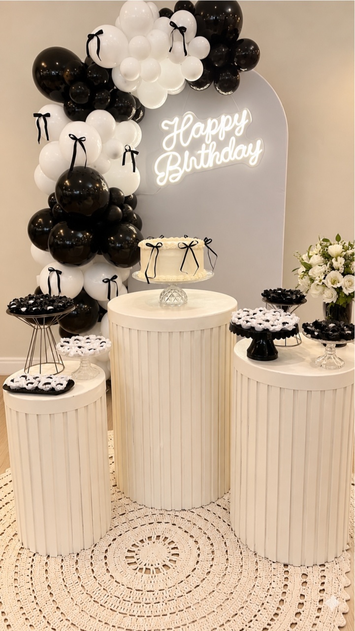 Adulto Laço Preto Branco - Decoracoes4you
