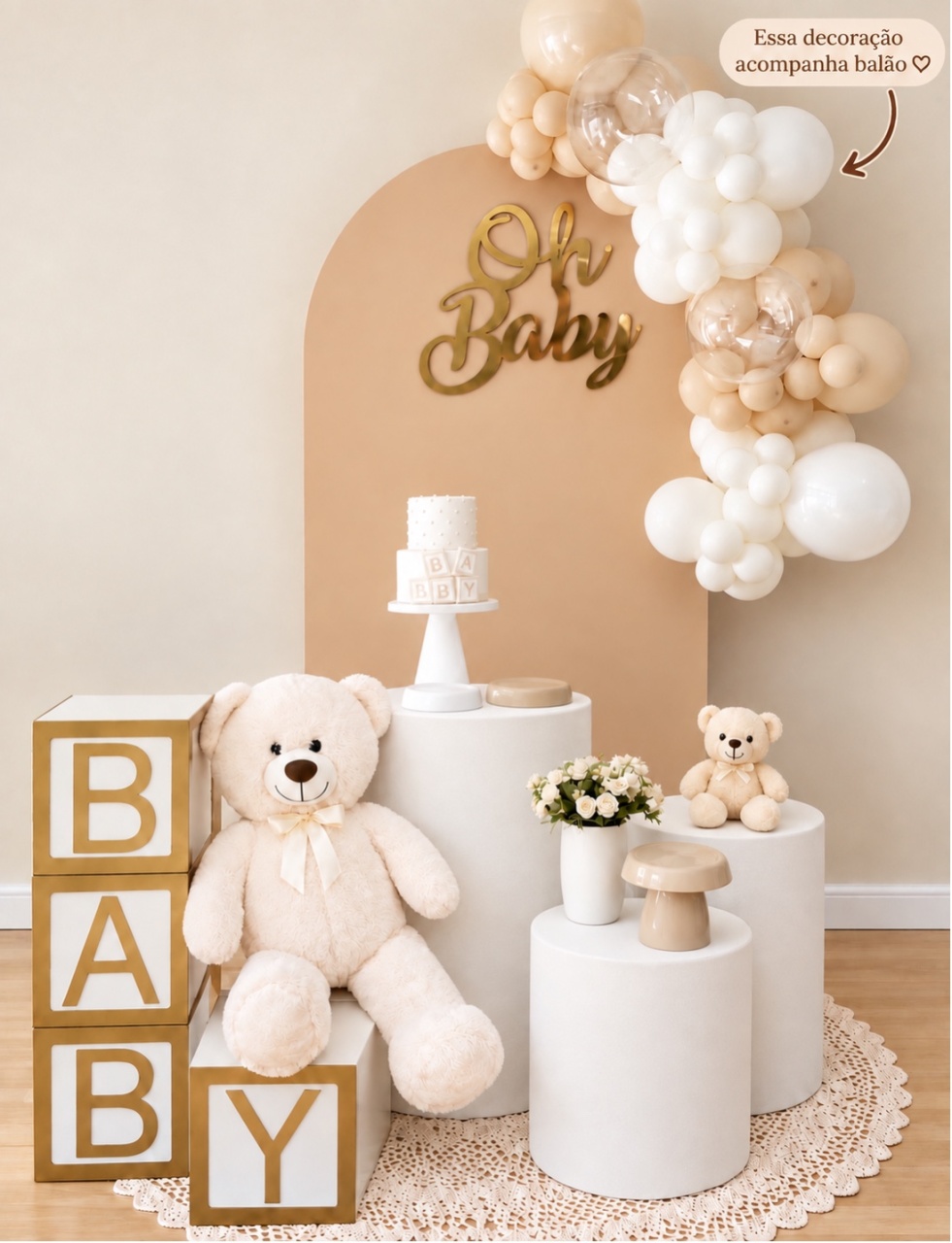 Cha Bebe Clean Com Balão - Decoracoes4you