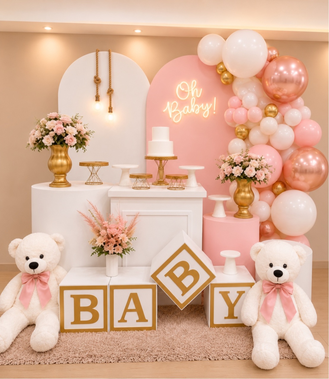 Ursinha Rosa Clean - Decoracoes4you