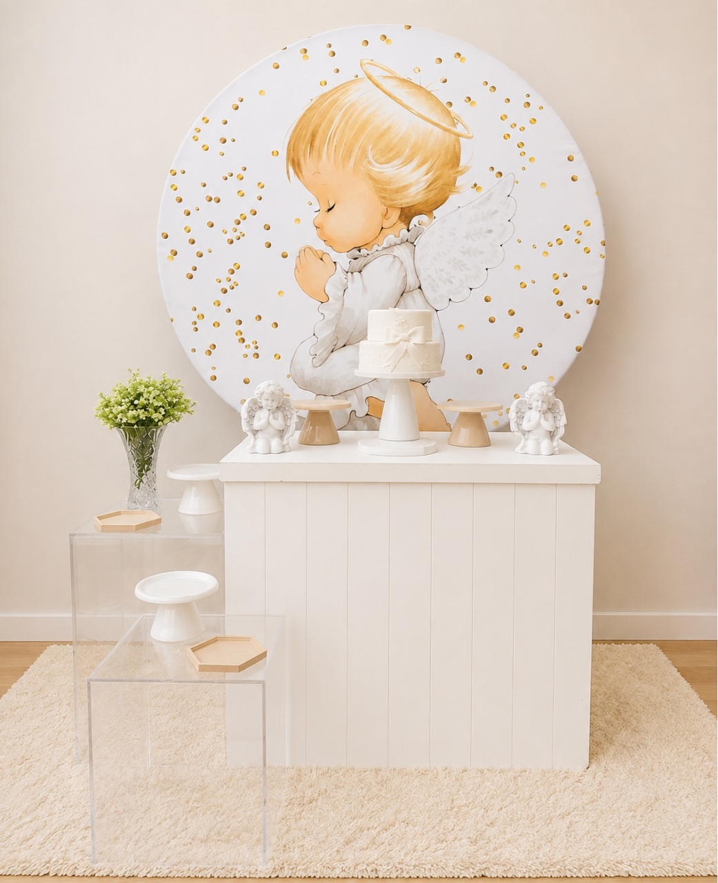 Batizado Com Mesa E Acrílico - Decoracoes4you
