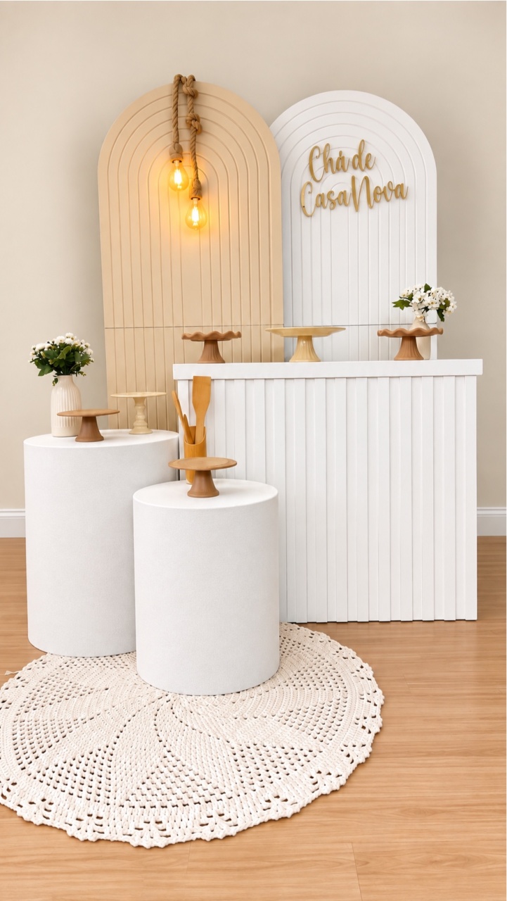 Chá Casa Nova Panela Branco Bege - Decoracoes4you