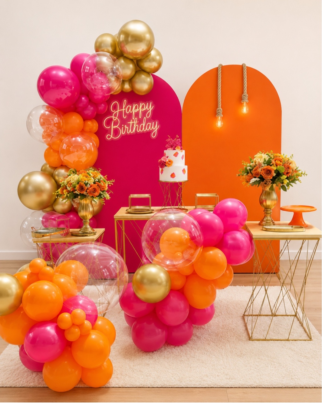 Rosa Laranja Luxo - Decoracoes4you