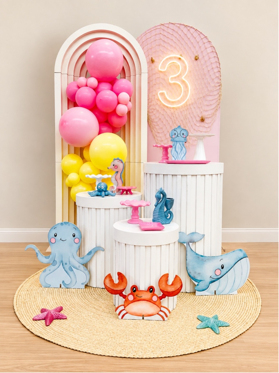 Fundo Do Mar Menina Mesa Ripada - Decoracoes4you