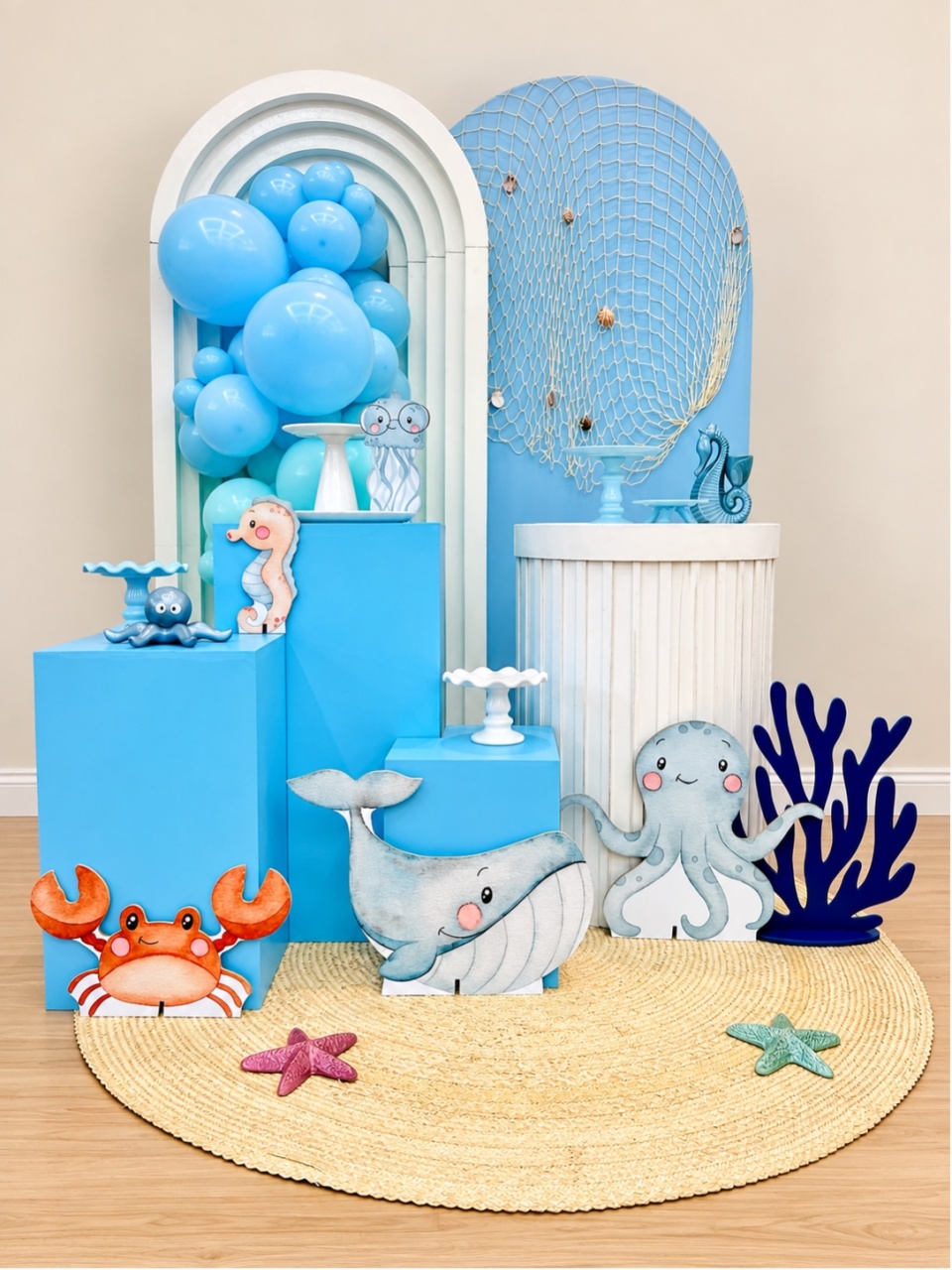 Fundo Do Mar Menino Mesa Azul - Decoracoes4you