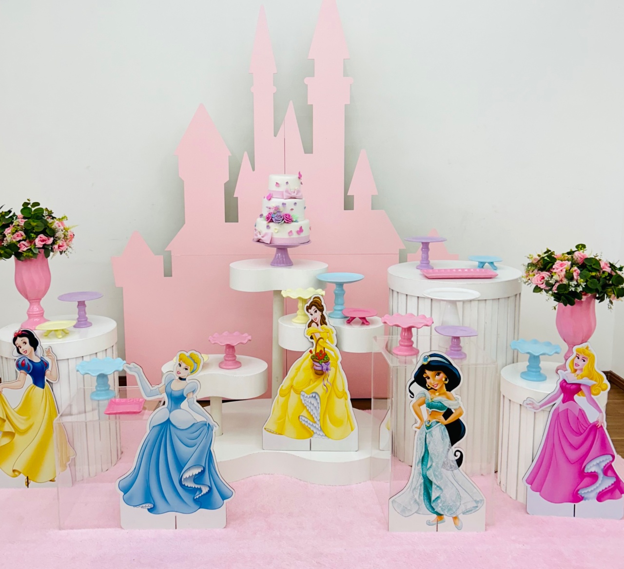 Princesas Com Painel Castelo - Decoracoes4you