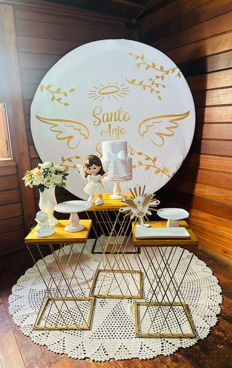 Pegue E Monte: Batizado Branco Feminino - Princesa Eventos 