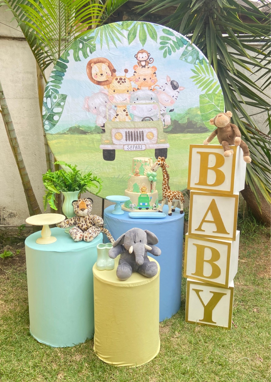 Pegue E Monte: Chá de Bebê Safari Menino Ll - Princesa Eventos 