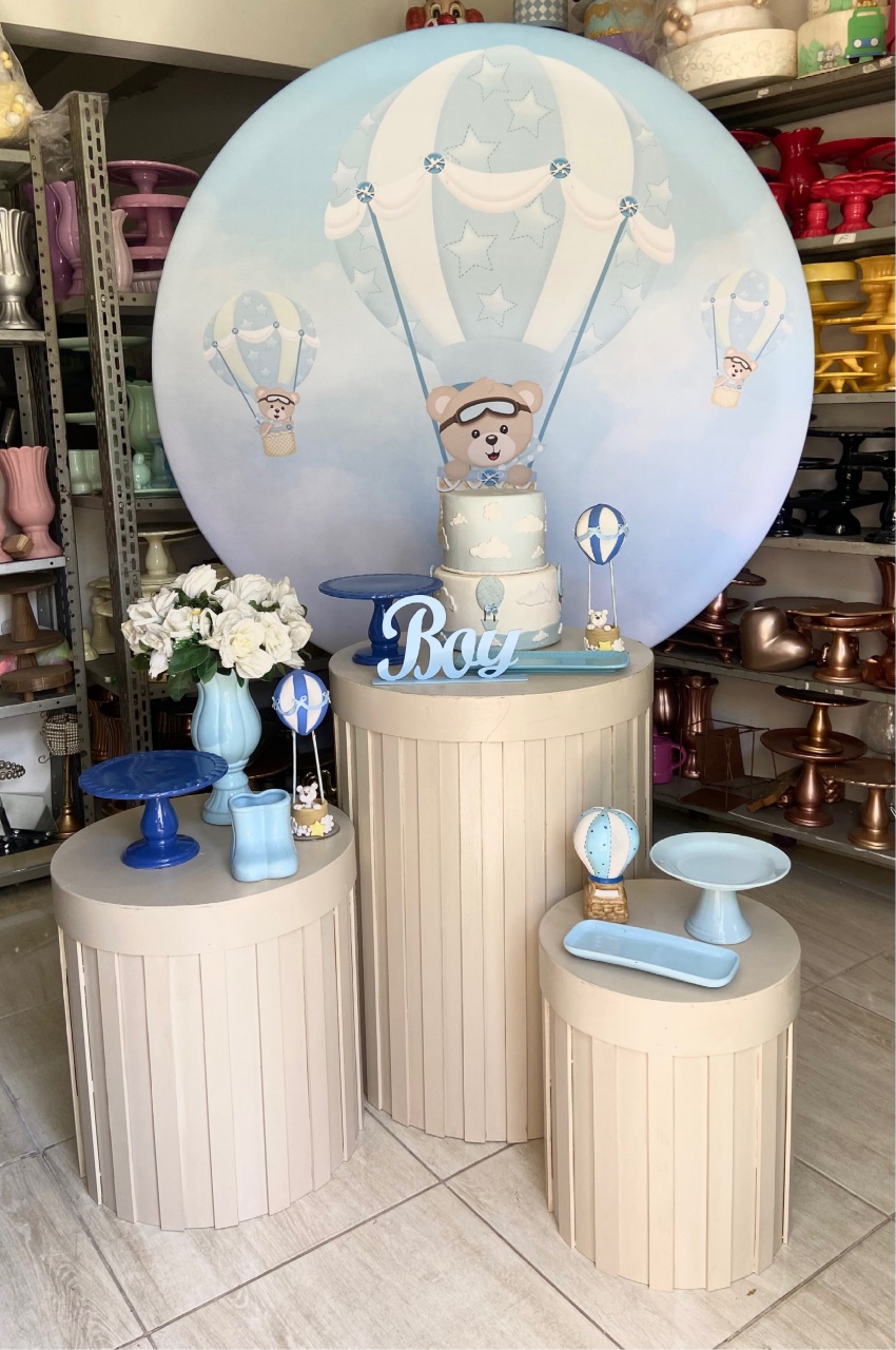Pegue E Monte: Chá de Bebê Ursinho Azul  - Princesa Eventos 