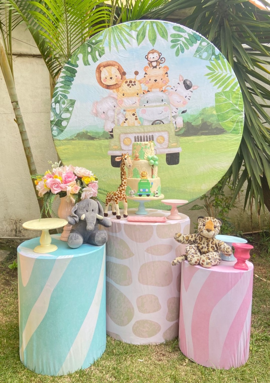 Pegue E Monte: Chá de Bebê Safari Menina Lll - Princesa Eventos 